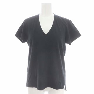 オーラリー SEAMLESS V-NECK TEE Tシャツ カットソー 黒(Tシャツ(半袖/袖なし))