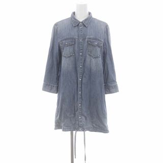 ディーゼル(DIESEL)のディーゼル 七分袖デニムロングシャツ チュニック丈 S 青 ブルー /MI(その他)