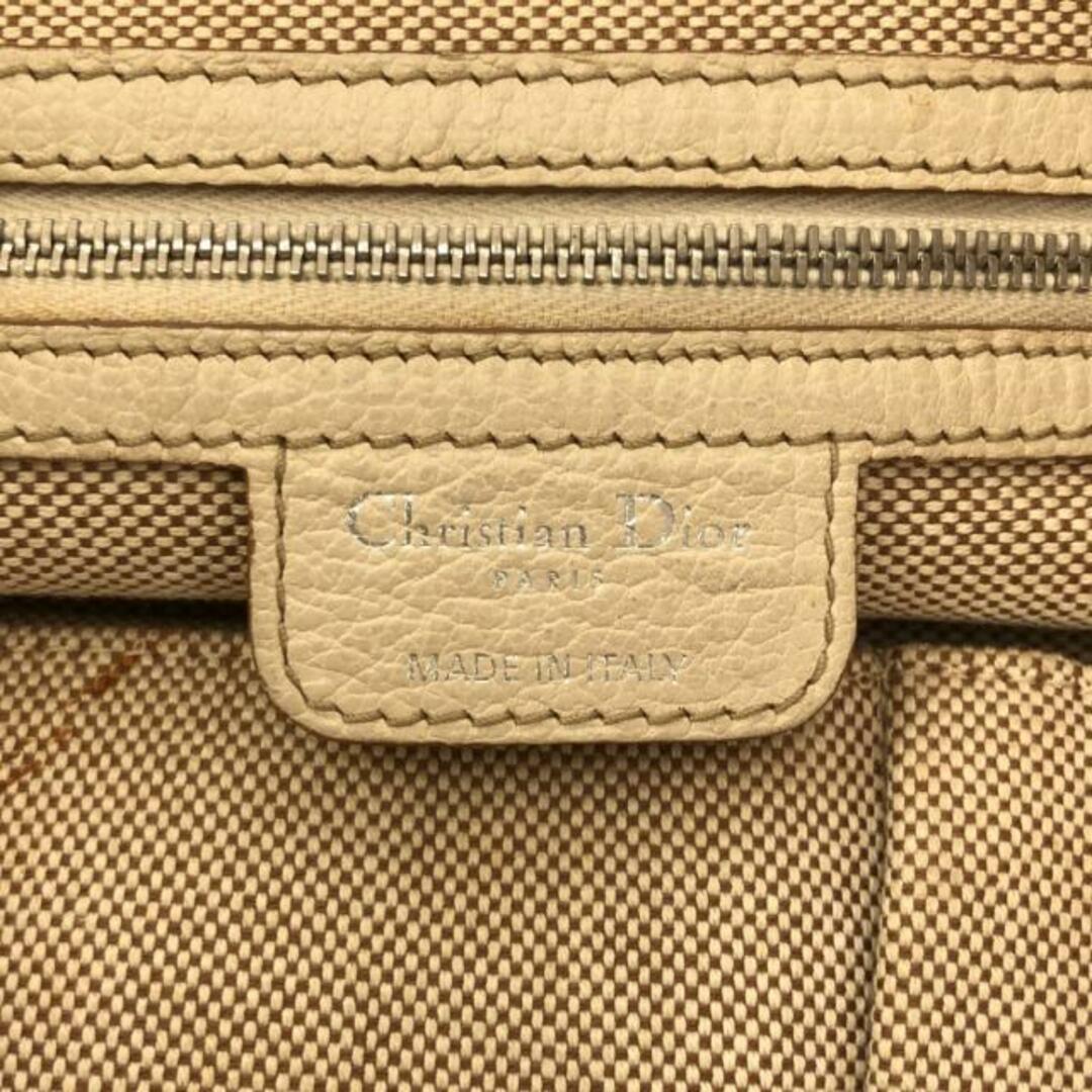 Christian Dior(クリスチャンディオール)のDIOR/ChristianDior(ディオール/クリスチャンディオール) トートバッグ シェリー アイボリー×ベージュ カナージュステッチプリント コーティングキャンバス×レザー レディースのバッグ(トートバッグ)の商品写真