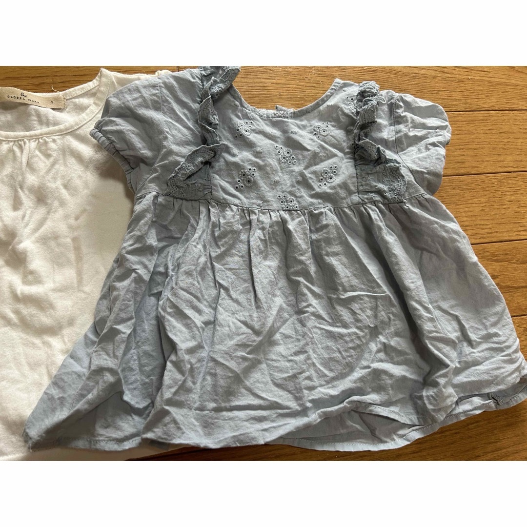 女の子　夏トップス　3点セット　100cm キッズ/ベビー/マタニティのキッズ服女の子用(90cm~)(Tシャツ/カットソー)の商品写真