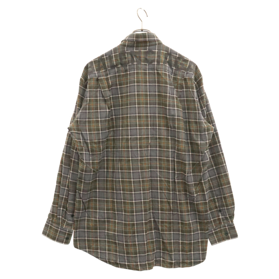 Balenciaga(バレンシアガ)のBALENCIAGA バレンシアガ 18AW Oversized Check Shirt バックロゴプリント オーバーサイズ長袖チェックシャツ 508465 TBM21 カーキ メンズのトップス(シャツ)の商品写真