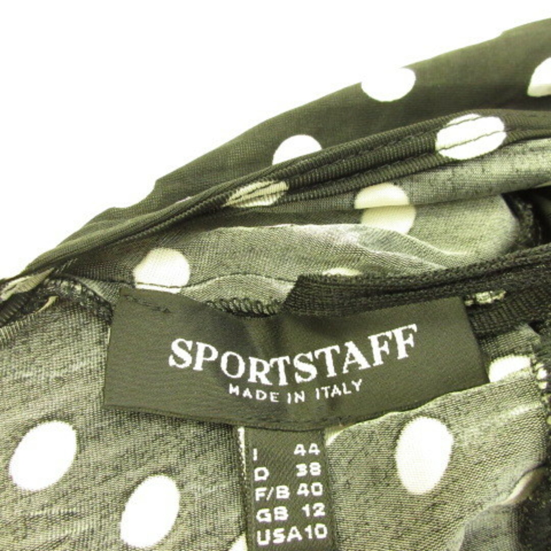 other(アザー)のSPORTSTAFF ひざ丈タイトワンピース ノースリーブ ドット 黒 40 レディースのワンピース(ひざ丈ワンピース)の商品写真