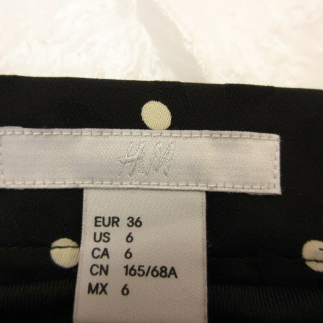 H&M(エイチアンドエム)のエイチ&エム H&M スカート ミモレ丈 ドット 黒 36 *T113 レディースのスカート(ロングスカート)の商品写真