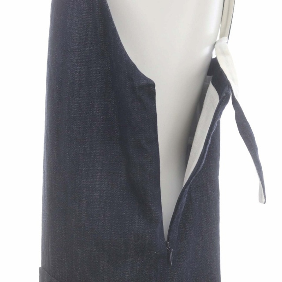 エブール ebure デニム オールインワン サロペット ワイド 36 濃紺 レディースのパンツ(サロペット/オーバーオール)の商品写真