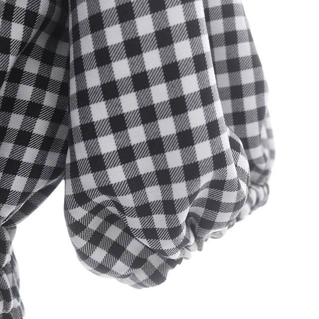 GYDA(ジェイダ)のジェイダ 2WAY ギャザーオフショルウエストデザインブラウス 半袖 F 黒 白 レディースのトップス(シャツ/ブラウス(半袖/袖なし))の商品写真