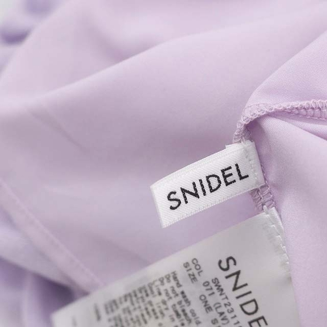 SNIDEL(スナイデル)のスナイデル 23SS  シアーニットプルオーバー カットソー 長袖 ラベンダー レディースのトップス(ニット/セーター)の商品写真