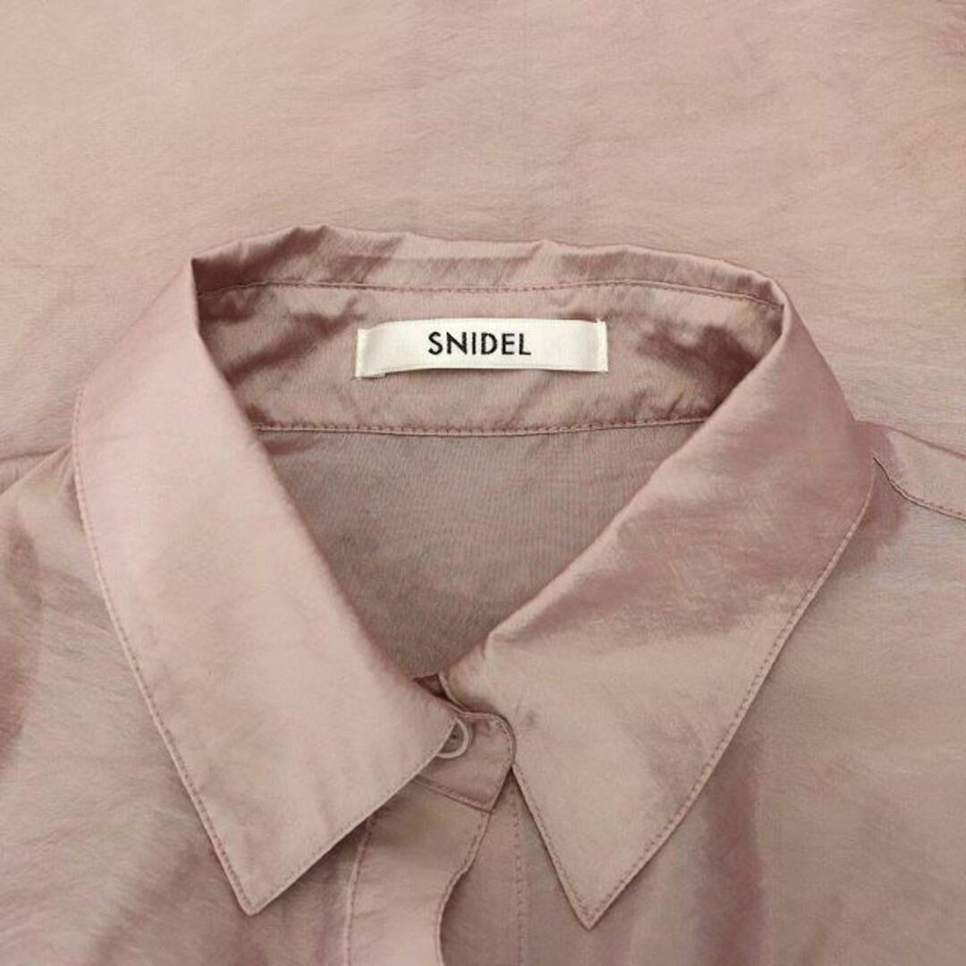 SNIDEL(スナイデル)のスナイデル snidel 23SS シアーオーバーシャツ 長袖 F ピンク レディースのトップス(シャツ/ブラウス(長袖/七分))の商品写真