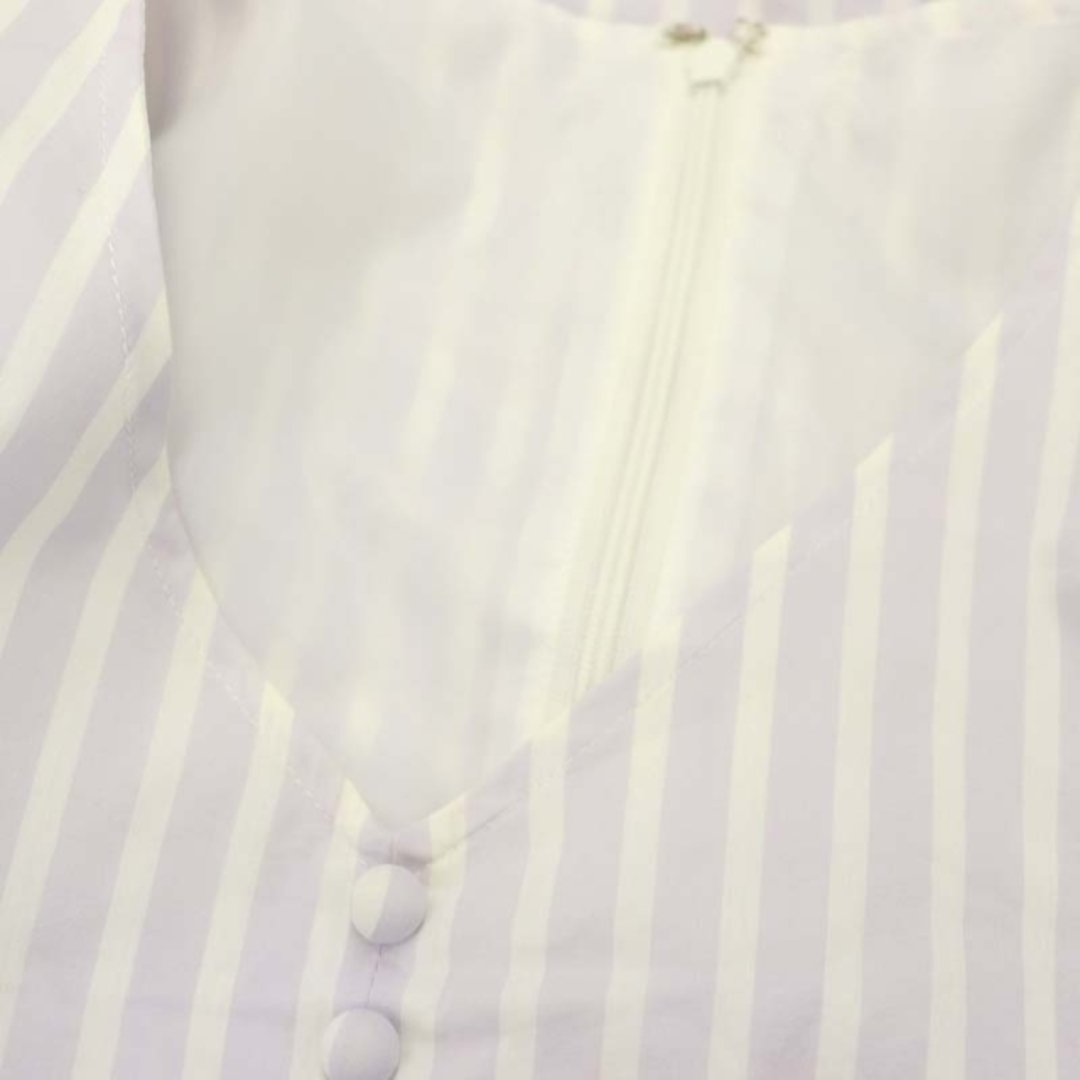 PROPORTION BODY DRESSING(プロポーションボディドレッシング)のプロポーション ボディドレッシング ワンピース ひざ丈 七分袖 1 S 紫 白 レディースのワンピース(ひざ丈ワンピース)の商品写真