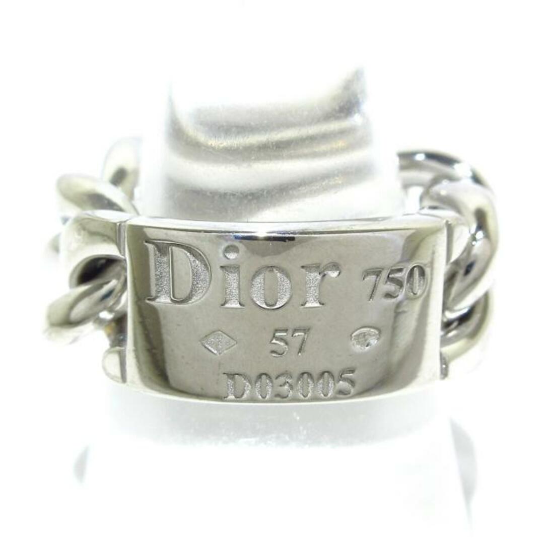 Christian Dior(クリスチャンディオール)のDIOR/ChristianDior(ディオール/クリスチャンディオール) リング 57美品  ゴルメット K18WG レディースのアクセサリー(リング(指輪))の商品写真