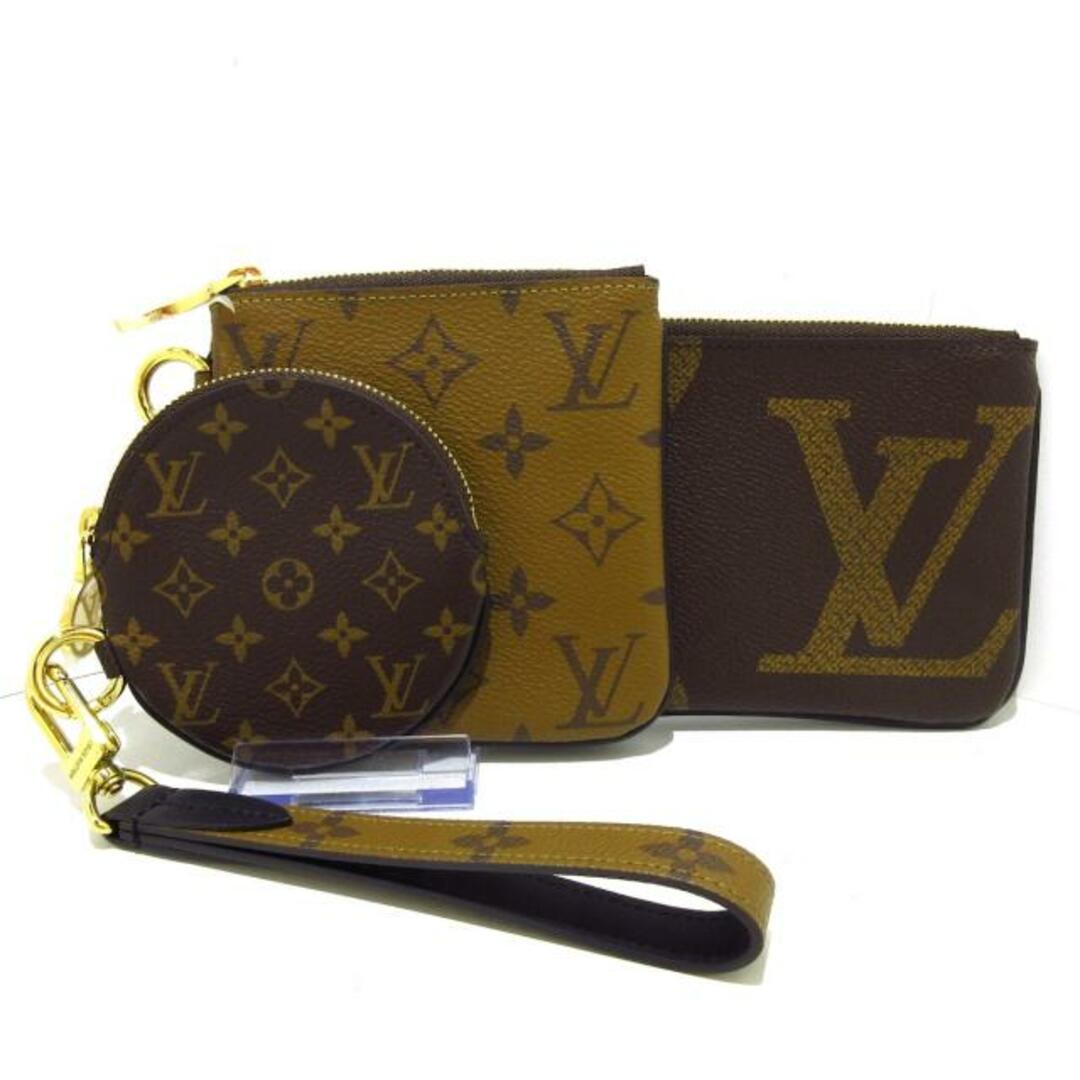 LOUIS VUITTON(ルイヴィトン)のLOUIS VUITTON(ルイヴィトン) ポーチ モノグラムリバース新品同様  ポシェットトリオ M68756 - ジャイアント･モノグラム キャンバス、モノグラム･リバース キャンバス、モノグラム･キャンバス レディースのファッション小物(ポーチ)の商品写真