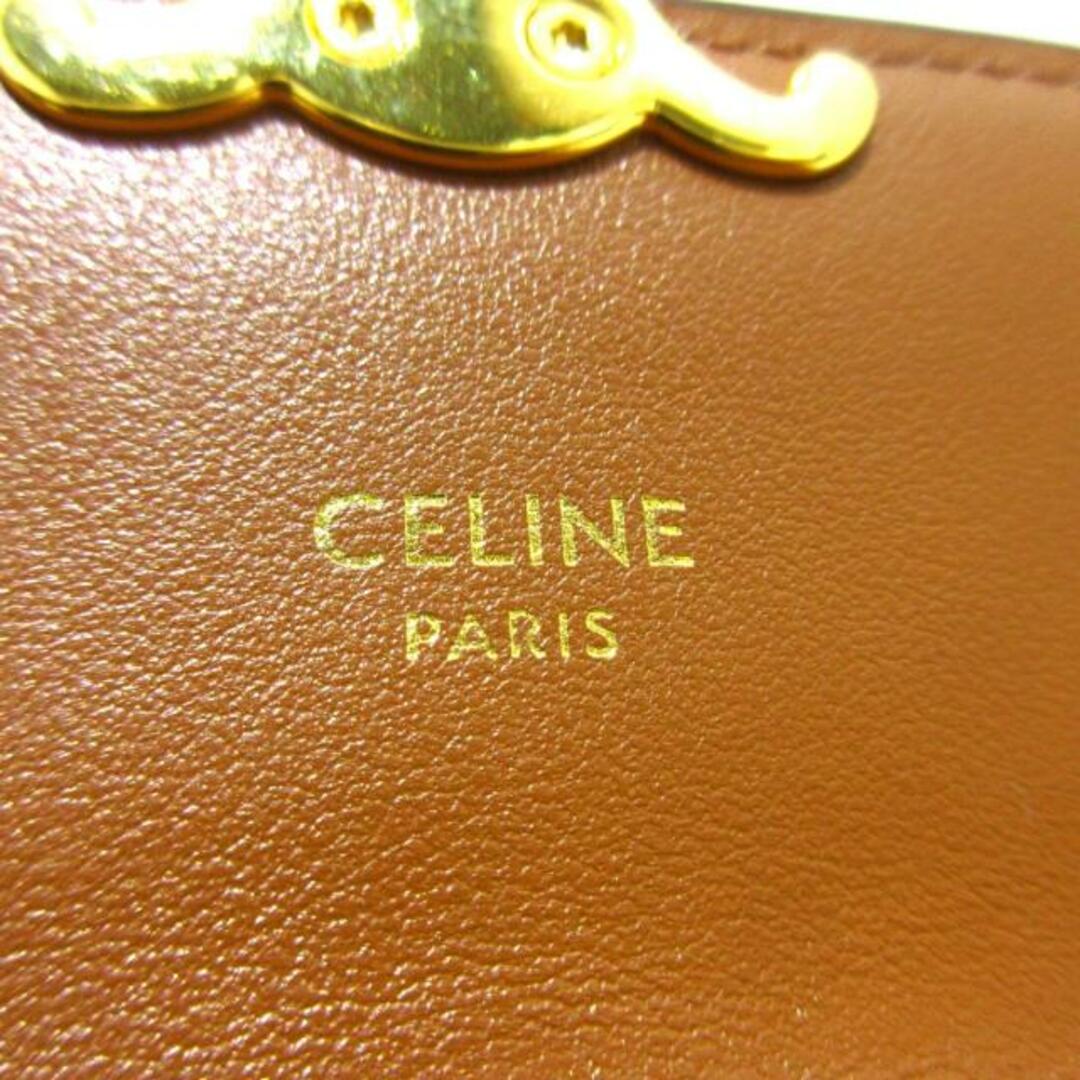 celine(セリーヌ)のCELINE(セリーヌ) 3つ折り財布 スモール トリオンフ ウォレット/トリオンフキャンバス 10D782CQH 04LU タン(黒×ダークブラウン) PVC(塩化ビニール)×カーフスキン  レディースのファッション小物(財布)の商品写真