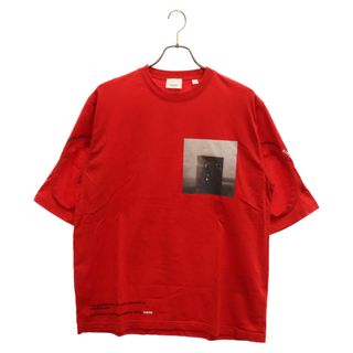 BURBERRY バーバリー スリーブカットアウト フォトプリント半袖Tシャツ レディース レッド 8016217