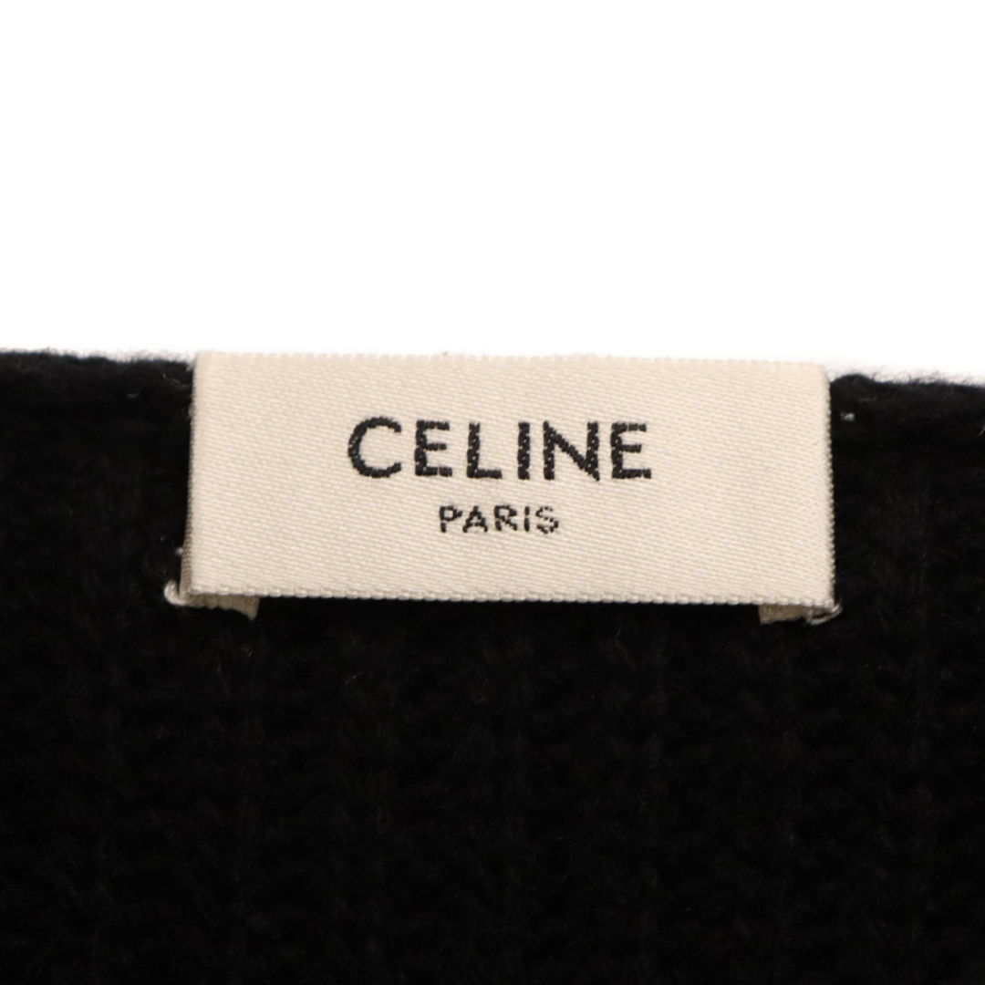 celine(セリーヌ)のCELINE セリーヌ 21AW フロントロゴニットプルオーバーパーカー ブラック 2A85W423P メンズのトップス(パーカー)の商品写真