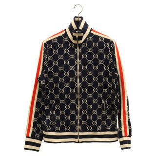 グッチ(Gucci)のGUCCI グッチ 18AW GG Jacquard Cotton Jacket 496919 X9V05 GGジャカードコットンジャケット トラックジャケット ネイビー(フライトジャケット)