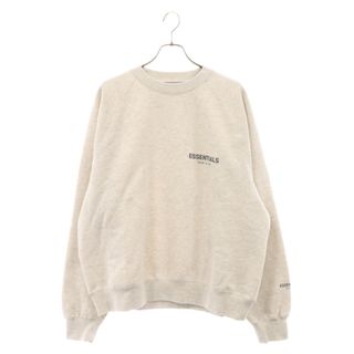 ESSENTIALS FEAR OF GOD エッセンシャル フィアオブゴッド フロント ロゴプリント 裏起毛 クルーネックスウェットシャツ トレーナー グレー