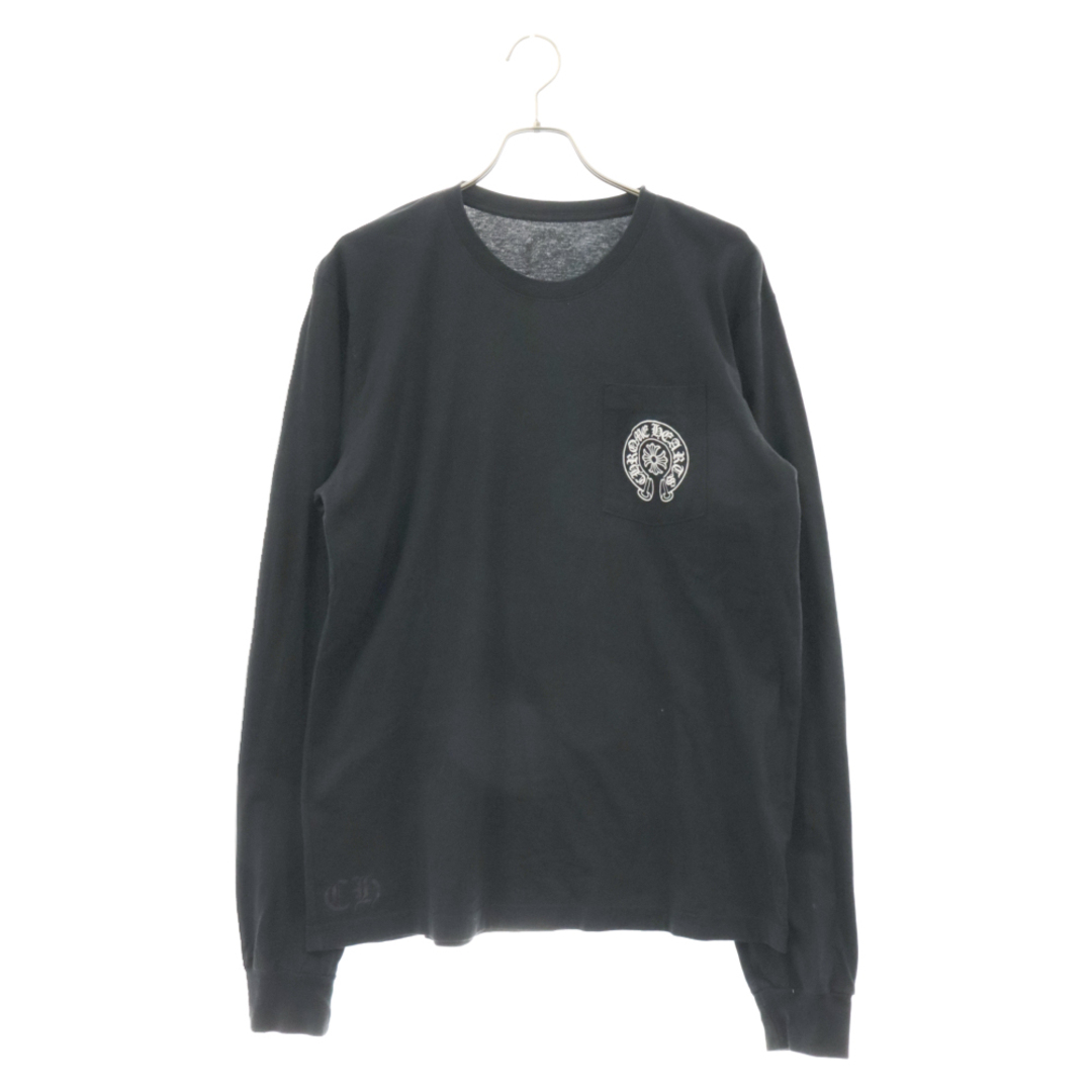 Chrome Hearts(クロムハーツ)のCHROME HEARTS クロムハーツ Las Vegas Horseshoe L/S Tee ラスベガス限定 ロングスリーブ ホースシュー クルーネック 長袖Tシャツ ブラック メンズのトップス(Tシャツ/カットソー(七分/長袖))の商品写真