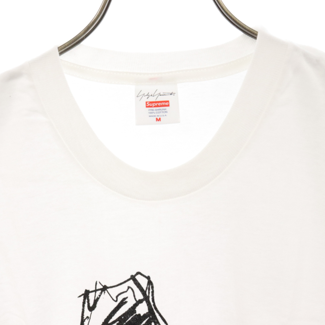 Supreme(シュプリーム)のSUPREME シュプリーム 20AW x Yohji Yamamoto Scribble Portrait Tee ヨウジヤマモト スクリブル ポートレート プリント クルーネック 半袖 Tシャツ ホワイト メンズのトップス(Tシャツ/カットソー(半袖/袖なし))の商品写真