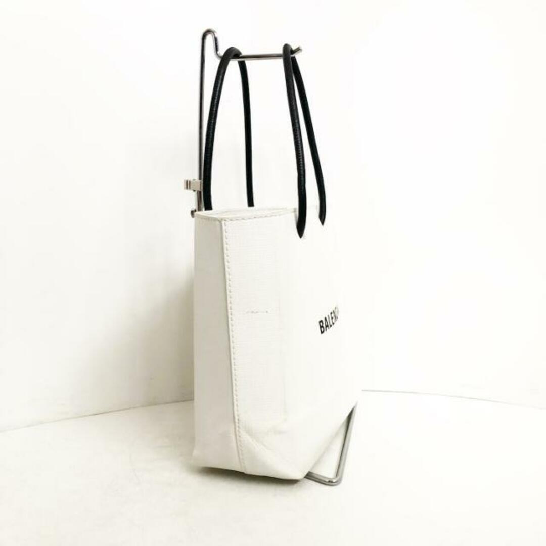 Balenciaga(バレンシアガ)のBALENCIAGA(バレンシアガ) トートバッグ ショッピングトート XXS 572411 白×黒 ミニトート レザー レディースのバッグ(トートバッグ)の商品写真
