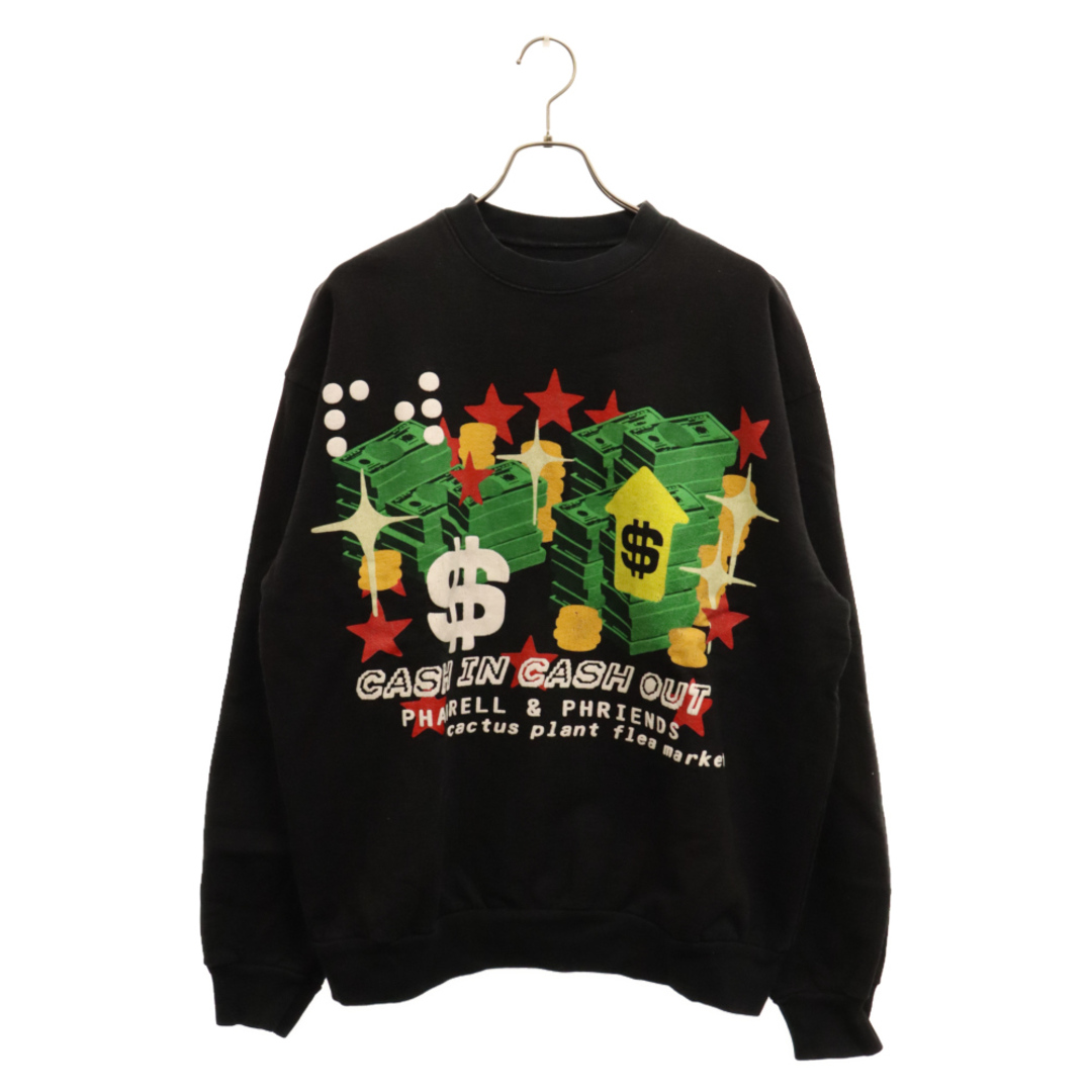 CACTUS PLANT FLEA MARKET カクタス プラント フリー マーケット ×PHARRELL WILLIAMS ファレル・ウィリアムス CASH OUT CREWNECK キャッシュアウトプリントスウェットトレーナー メンズのトップス(スウェット)の商品写真