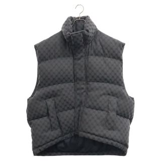 バレンシアガ(Balenciaga)のBALENCIAGA バレンシアガ 21AW ×GUCCI The Hacker Project Hacker Cocoon Puffer Gilet Vest 681884 TLO53 ×グッチ ザハッカープロジェクト コクーンパファーベスト ブラック(ダウンベスト)