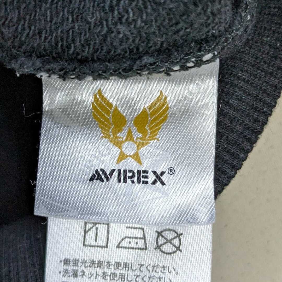 AVIREX(アヴィレックス)の㊿AVIREX／キッズトレーナー／黒／140cm キッズ/ベビー/マタニティのキッズ服男の子用(90cm~)(Tシャツ/カットソー)の商品写真