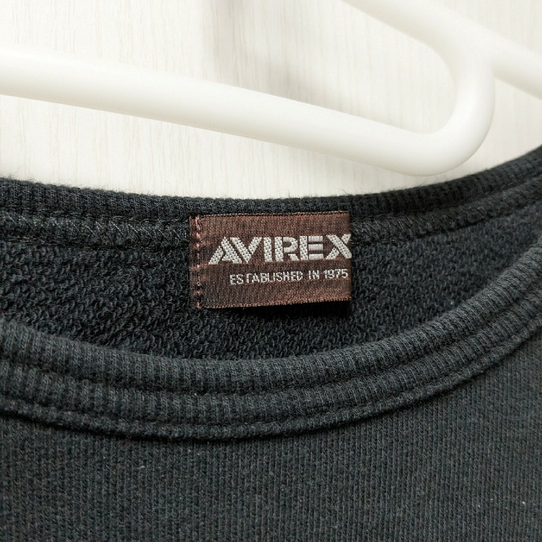 AVIREX(アヴィレックス)の㊿AVIREX／キッズトレーナー／黒／140cm キッズ/ベビー/マタニティのキッズ服男の子用(90cm~)(Tシャツ/カットソー)の商品写真