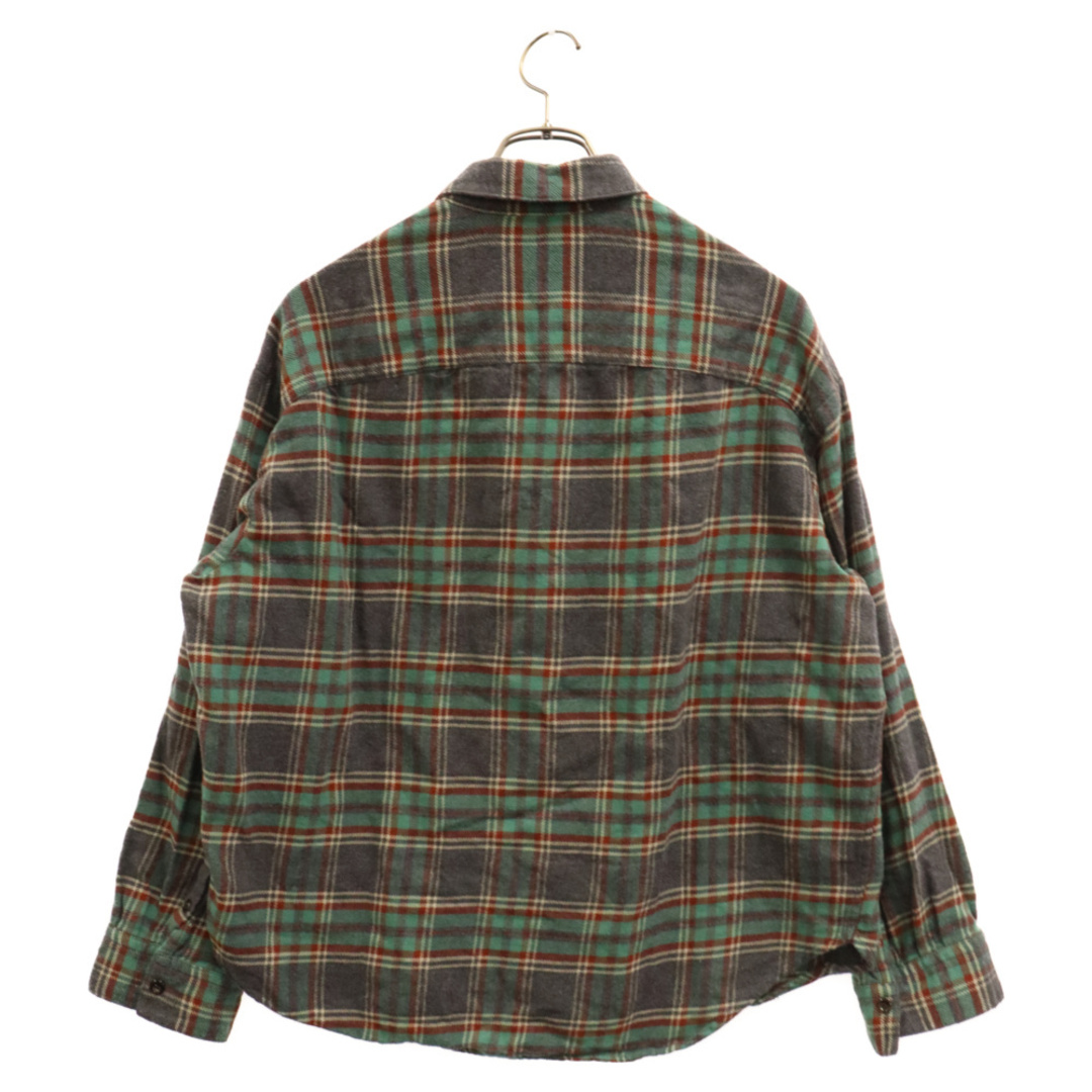 hyakki ヒャッキ Flannel Checkshirts フランネル リバーシブル グラフィックプリント 長袖チェックシャツ グリーン 40001 メンズのトップス(シャツ)の商品写真