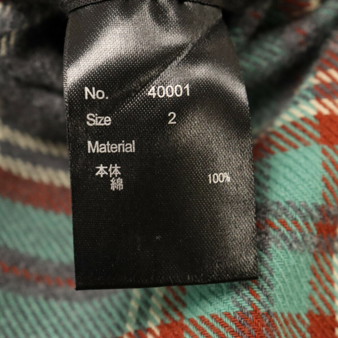 hyakki ヒャッキ Flannel Checkshirts フランネル リバーシブル グラフィックプリント 長袖チェックシャツ グリーン 40001 メンズのトップス(シャツ)の商品写真