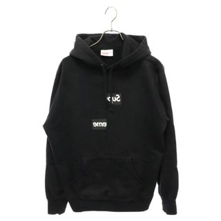 シュプリーム(Supreme)のSUPREME シュプリーム 18AW×COMME des GARCONS SHIRT Split Box Logo Hooded Sweatshirt コムデギャルソンシャツ スプリットボックスロゴプルオーバーパーカー ブラック(パーカー)