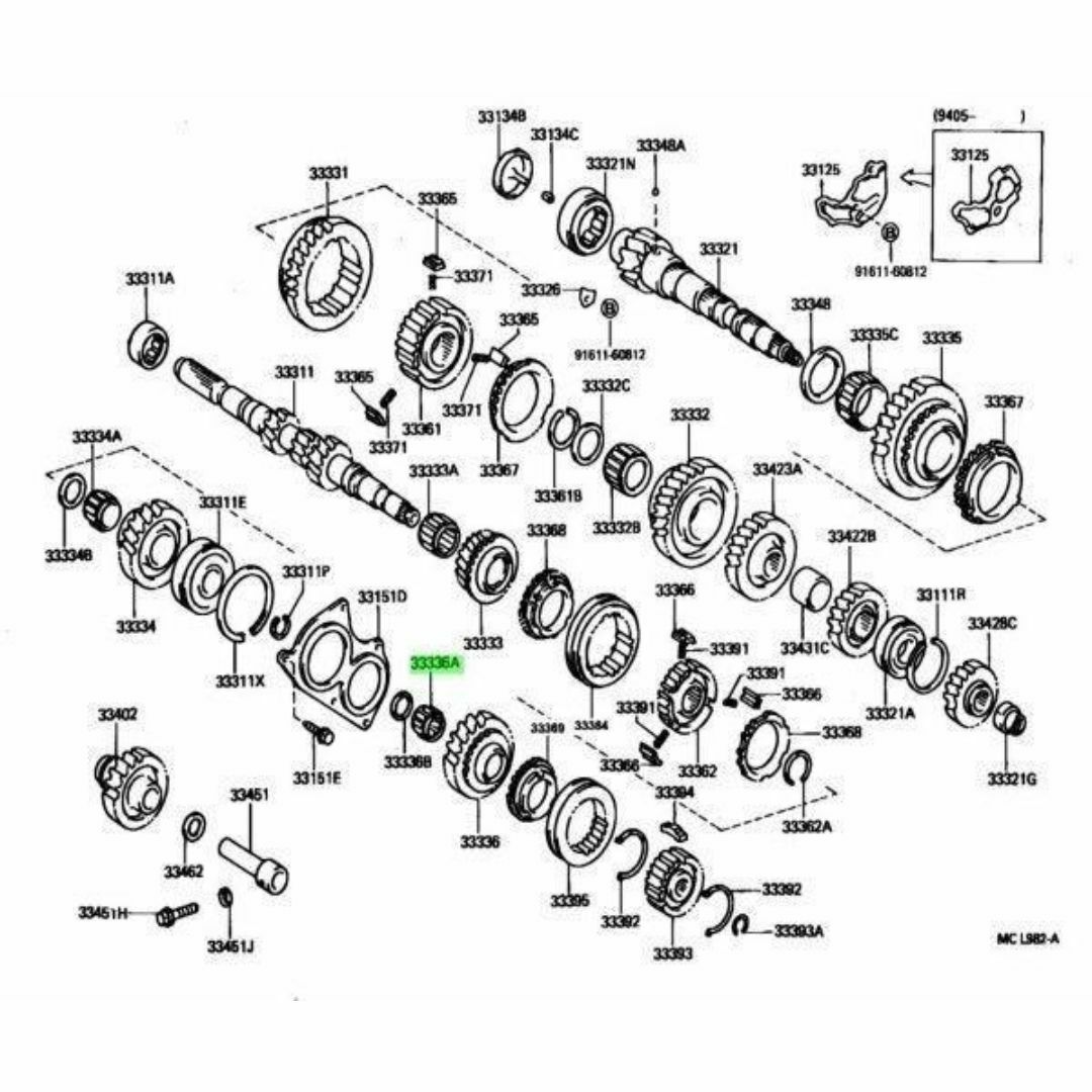 トヨタ(トヨタ)のトヨタ カローラ フィフスギヤ ニードルローラベアリング 自動車/バイクの自動車(車種別パーツ)の商品写真