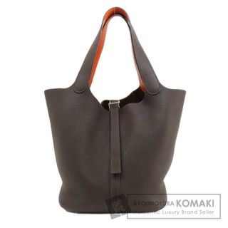 エルメス(Hermes)のHERMES ピコタンエクラMM ダークブラウン シルバー金具 トートバッグ トリヨン レディース(トートバッグ)