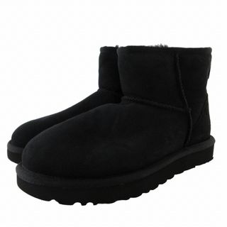 アグ(UGG)のアグ UGG 美品 ムートンブーツ ショートブーツ 黒 ブラック 23cm(ブーツ)