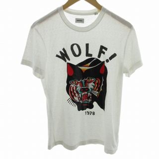 ディーゼル(DIESEL)のディーゼル DIESEL WOLF プリントTシャツ カットソー 半袖 白 S(Tシャツ(半袖/袖なし))