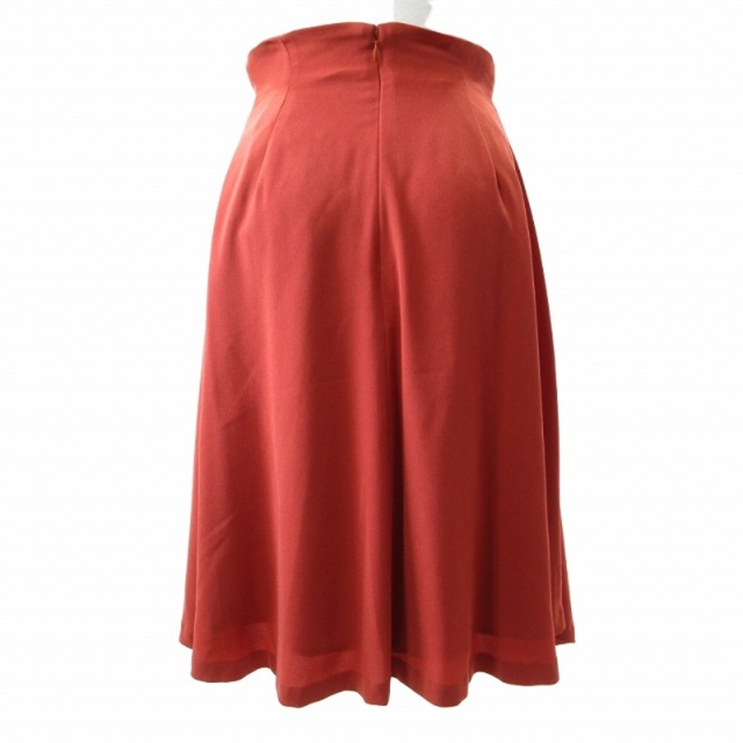 Sybilla(シビラ)のシビラ SYBILLA 美品 フレアスカート リボン 赤系 オレンジ M レディースのスカート(ひざ丈スカート)の商品写真