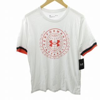 アンダーアーマー(UNDER ARMOUR)のアンダーアーマー タグ付き Tシャツ カットソー 半袖  白 約L ■S(Tシャツ/カットソー(半袖/袖なし))