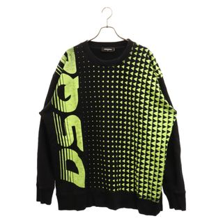 DSQUARED2 ディースクエアード 19SS ロゴプリント クルーネックスウェットトレーナー ブラック S71GU0302