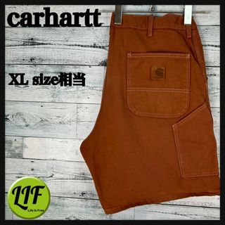 carhartt - カーハート 革ロゴタグ 短パン ハーフパンツ ブラウン XL相当