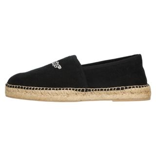 OFF-WHITE オフホワイト Logo Embroidered Canvas Espadrilles ロゴ エンボス キャンバス エスパドリーユ サンダル ブラック OMIB004S22FAB0011001