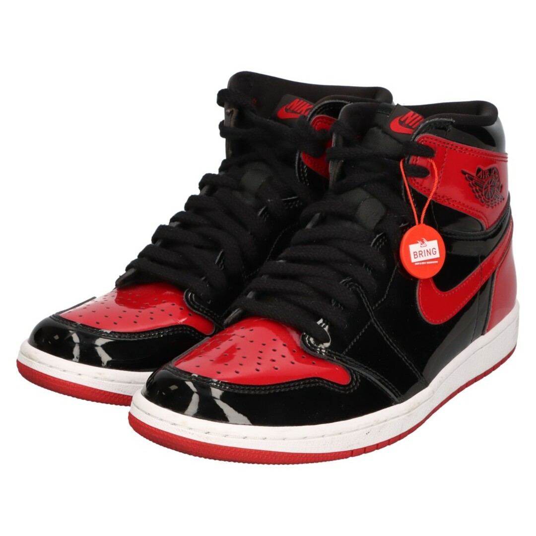 NIKE(ナイキ)のNIKE ナイキ Air Jordan 1 High OG Patent Bred 555088-063 エアジョーダン1 ハイ OG パテント ブレッド ハイカットスニーカー US10.5/28.5cm ブラック/レッド メンズの靴/シューズ(スニーカー)の商品写真