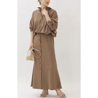 プラージュ(Plage)のplage  linen semi flare リネンセミフレアワンピース(ロングワンピース/マキシワンピース)