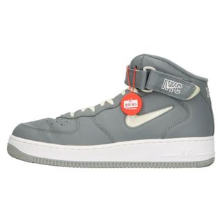 ナイキ(NIKE)のNIKE ナイキ AIR FORCE 1 MID QS NYC COOL GREY DH5622-001 エアフォース1 ニューヨーク ミッドカットスニーカー グレー US9/27cm(スニーカー)