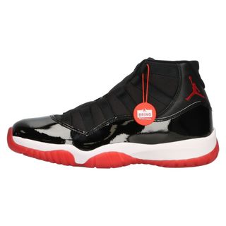 ナイキ(NIKE)のNIKE ナイキ AIR JORDAN 11 RETRO Bred エアジョーダン11 ブレッド ハイカットスニーカー ブラック/レッド US8/26cm 378037-061(スニーカー)