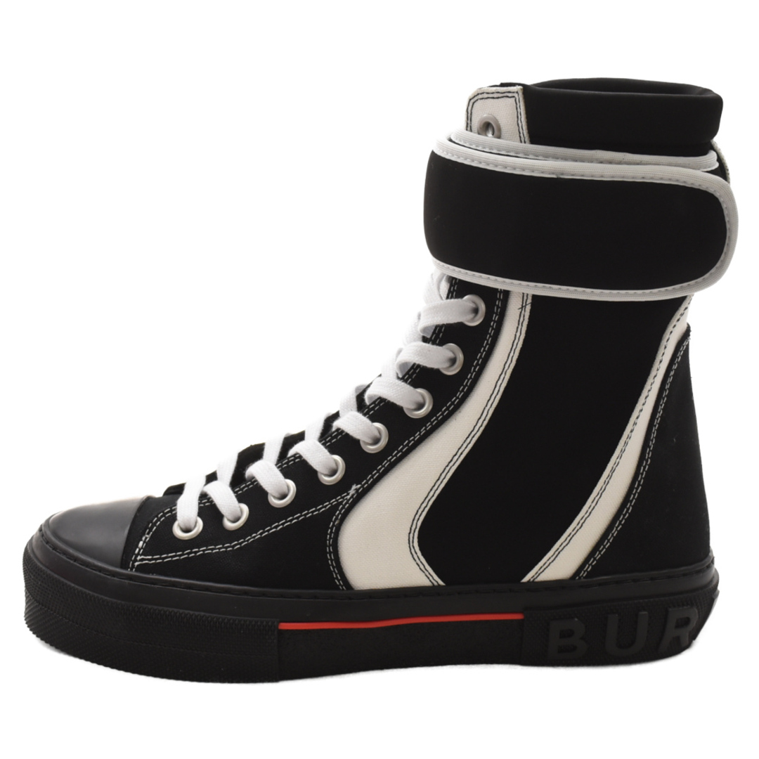 BURBERRY(バーバリー)のBURBERRY バーバリー 22SS High Top Black And White Canvas Sneakers ハイトップ ブラックアンドホワイト キャンバスハイカットスニーカー ブラック/ホワイト メンズの靴/シューズ(スニーカー)の商品写真