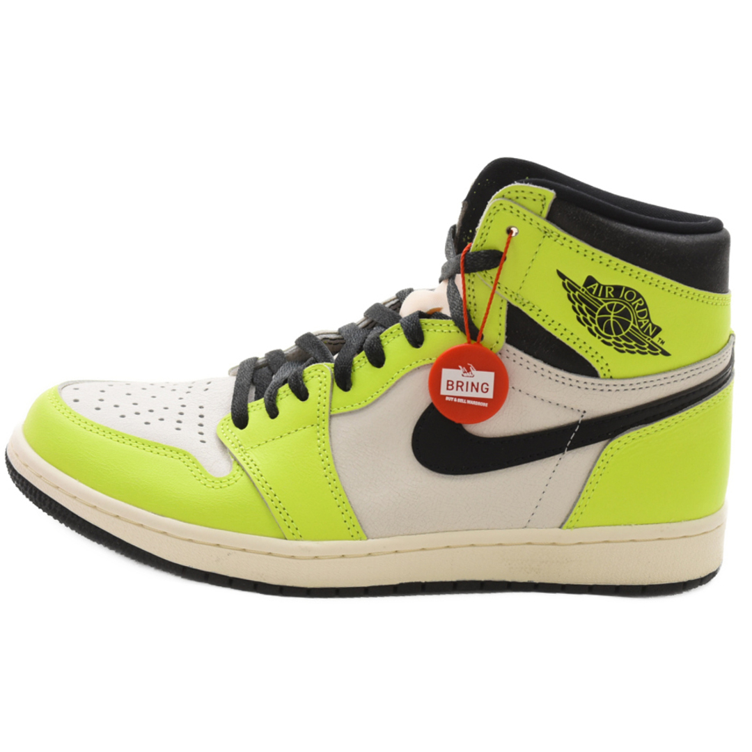 NIKE(ナイキ)のNIKE ナイキ AIR JORDAN1 HIGH OG VOLT 555088-702 エアジョーダン1 ボルト ハイカットスニーカー ホワイト/イエロー US9.5/27.5cm メンズの靴/シューズ(スニーカー)の商品写真