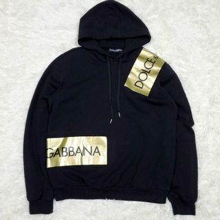 DOLCE&GABBANA - 極美品 2XL ドルチェ＆ガッバーナ ボックス ロゴ パーカー 黒 イタリア製