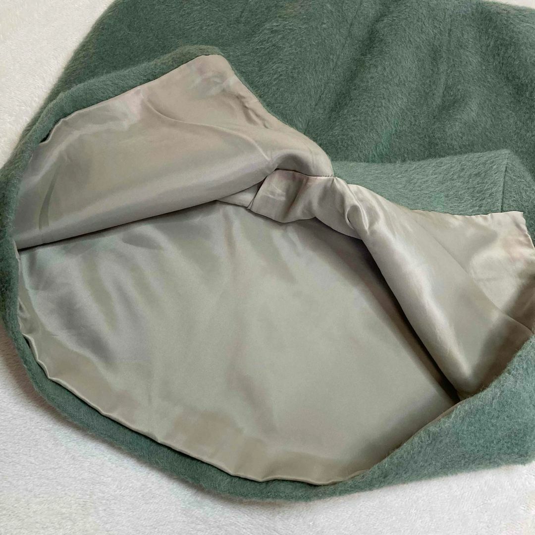 Jewel Changes(ジュエルチェンジズ)のジュエルチェンジズ　シャギー タ イトスカート　アルパカ混　38　M　グリーン系 レディースのスカート(ひざ丈スカート)の商品写真