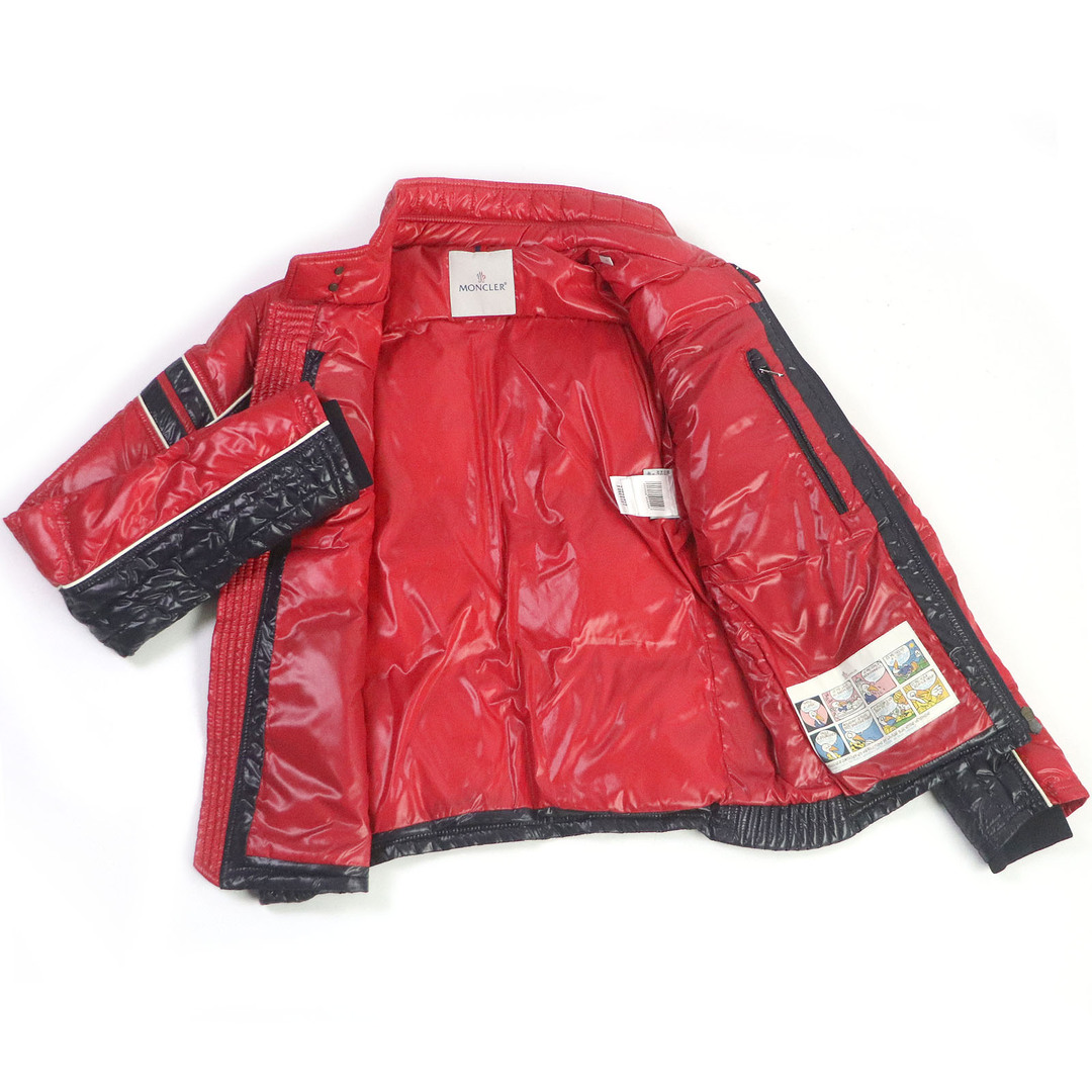 MONCLER(モンクレール)の極美品□MONCLER モンクレール CANTON ロゴワッペン WZIP ライダース ダウンジャケット ブルゾン レッド ネイビー 1 正規品 メンズ メンズのジャケット/アウター(ダウンジャケット)の商品写真