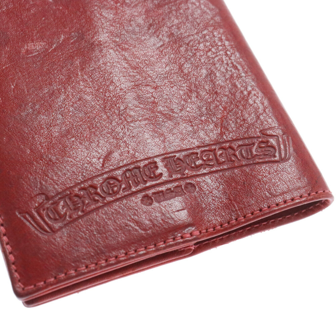 Chrome Hearts(クロムハーツ)のCHROME HEARTS クロムハーツ Cross Patches Leather Passport Case クロスパッチ レザーパスポートケース レッド メンズのファッション小物(名刺入れ/定期入れ)の商品写真