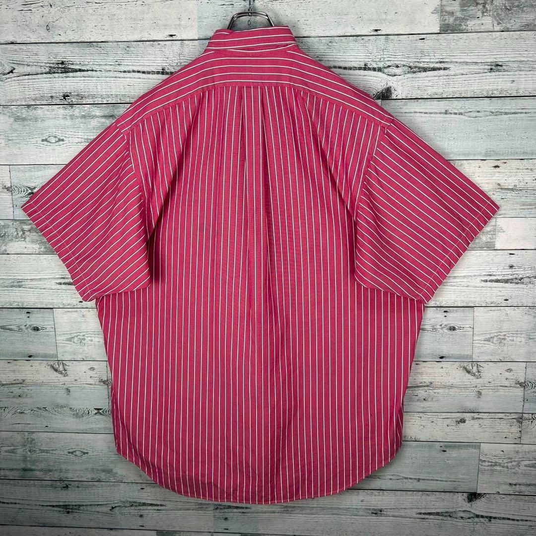Ralph Lauren(ラルフローレン)のラルフローレン 刺繍ロゴ 半袖 BDシャツ ストライプ XL メンズのトップス(シャツ)の商品写真