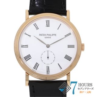 パテックフィリップ(PATEK PHILIPPE)の【118881】PATEK PHILIPPE パテックフィリップ  5119R-001 カラトラバ ホワイトローマンダイヤル PG/レザー（クロコ） 手巻き 修理明細書 純正ボックス 腕時計 時計 WATCH メンズ 男性 男 紳士【中古】(腕時計(アナログ))